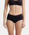 Jockey Full Coverage Micro Modal Full Brief With Exposed Waistband | Black