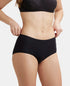 Jockey Full Coverage Micro Modal Full Brief With Exposed Waistband | Black
