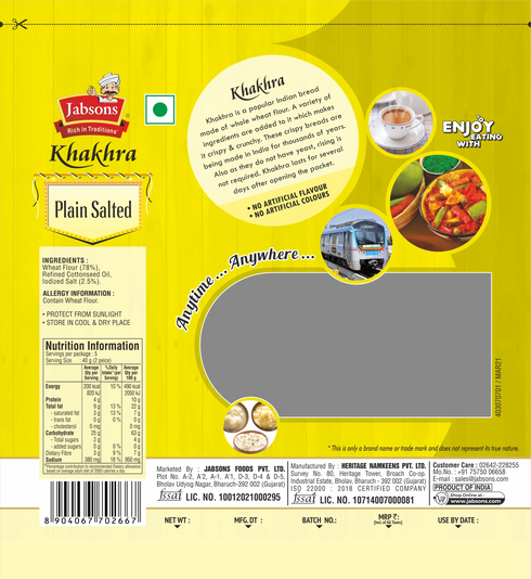 Jabsons Foods Salted Khakhra