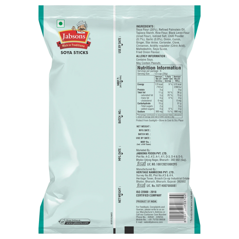 Jabsons Foods Chinese Chatka Soya Sticks