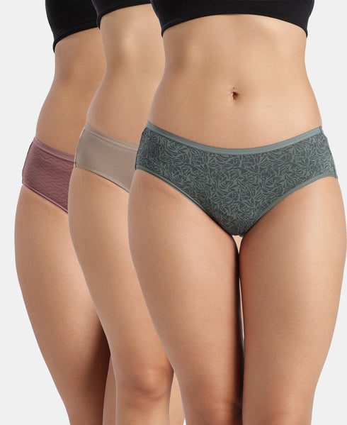 Jockey High Coverage TENCEL™ Micro Modal Hipster with Ultrasoft Waistband | Assorted | Pack of 3
