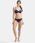 Jockey Medium Coverage Soft Touch Microfiber Lace Styled Bikini With StayFresh Treatment | Classic Navy