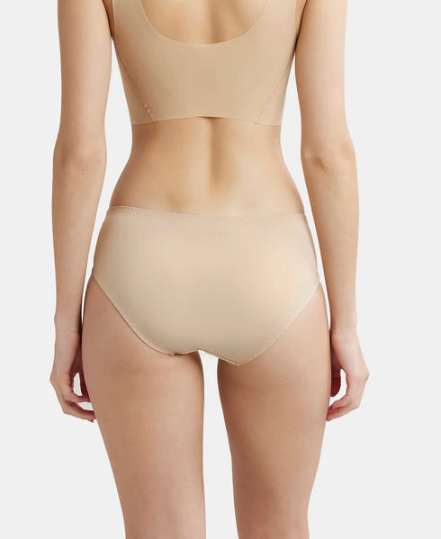 Jockey Full Coverage Soft Touch Microfiber Hipster With Lace Styling | Light Skin