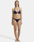 Jockey Under-Wired Padded Soft Touch Microfiber Stretch Full Coverage T-Shirt Bra with Lace Back Styling - Classic Navy