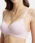 Jockey Wirefree Padded Soft Touch Microfiber Stretch Full Coverage T-Shirt Bra with Lace Styling - Fragrant Lily