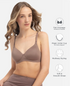 Jockey Wirefree Padded Microfiber Stretch Full Coverage T-Shirt Bra with Magic Under Cup - Deep Taupe