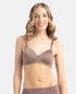 Jockey Wirefree Padded Microfiber Stretch Full Coverage T-Shirt Bra with Magic Under Cup - Deep Taupe