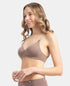 Jockey Wirefree Padded Microfiber Stretch Full Coverage T-Shirt Bra with Magic Under Cup - Deep Taupe