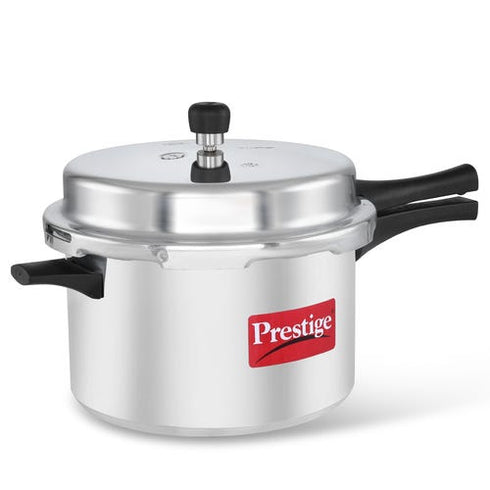 Prestige Popular Virgin Aluminium Precision Weight Valve Pressure Cooker 8.5 L Silver