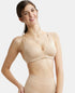 Jockey Wirefree Non Padded Soft Touch Microfiber Stretch Full Coverage Everyday Bra with Stylised Mesh Panel - Light Skin
