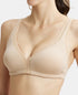 Jockey Wirefree Non Padded Soft Touch Microfiber Stretch Full Coverage Everyday Bra with Stylised Mesh Panel - Light Skin