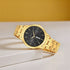 Titan Karishma Quartz Analog with Day and Date Black Dial Golden