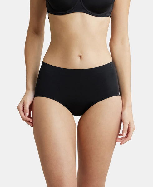 Jockey High Coverage Soft Touch Microfiber Full Brief with No Visible Pantyline | Black