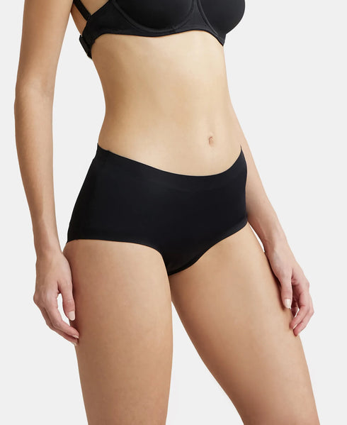 Jockey High Coverage Soft Touch Microfiber Full Brief with No Visible Pantyline | Black