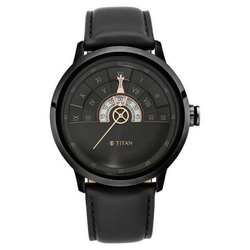 Titan Maritime Green Dial Analog Leather Strap watch for Men