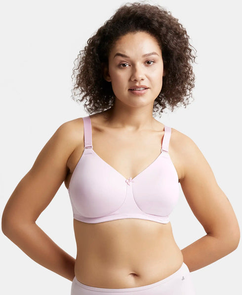 Jockey Wirefree Padded Soft Touch Microfiber Stretch Full Coverage Plus Size Bra with Magic Under Cup - Fragrant Lily