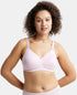 Jockey Wirefree Padded Soft Touch Microfiber Stretch Full Coverage Plus Size Bra with Magic Under Cup - Fragrant Lily