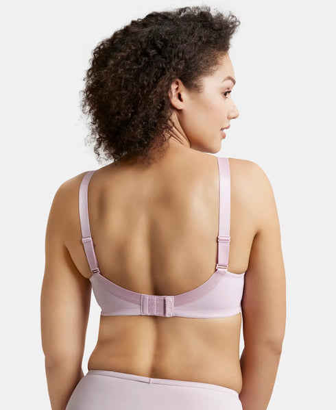 Jockey Wirefree Padded Soft Touch Microfiber Stretch Full Coverage Plus Size Bra with Magic Under Cup - Fragrant Lily