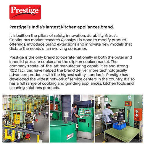 Prestige Nakshatra Duo Plus Svachh Hard Anodised Aluminium Pressure Cooker 2.0 L