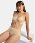 Jockey Under-Wired Padded Soft Touch Microfiber Stretch Full Coverage Strapless Bra with Ultra-Grip Support Band - Light Skin