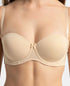 Jockey Under-Wired Padded Soft Touch Microfiber Stretch Full Coverage Strapless Bra with Ultra-Grip Support Band - Light Skin