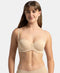 Jockey Under-Wired Padded Soft Touch Microfiber Stretch Full Coverage Strapless Bra with Ultra-Grip Support Band - Light Skin