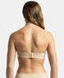 Jockey Under-Wired Padded Soft Touch Microfiber Stretch Full Coverage Strapless Bra with Ultra-Grip Support Band - Light Skin