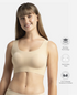 Jockey Wirefree Padded Soft touch Microfiber Bonded Tech Full Coverage Lounge Bra with 360 Degree Stretch - Skin