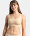 Jockey Wirefree Padded Soft touch Microfiber Bonded Tech Full Coverage Lounge Bra with 360 Degree Stretch - Skin