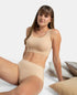 Jockey Wirefree Padded Soft touch Microfiber Bonded Tech Full Coverage Lounge Bra with 360 Degree Stretch - Skin