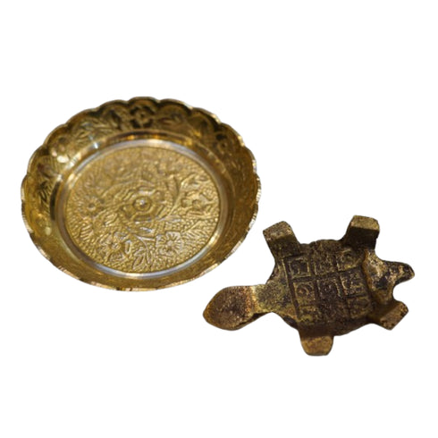 Vastu Turtle with Brass Plate 62g (Pack of 2)