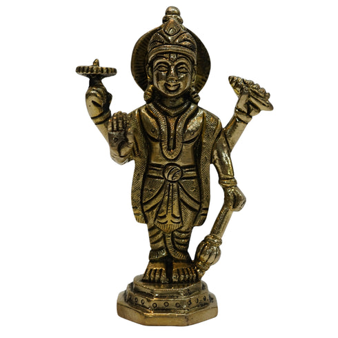 Brass Standing Vishnu Idol 339g