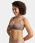 Jockey Wirefree Non Padded Soft Touch Microfiber Stretch Full Coverage Minimizer Bra with Broad Cushioned Fabric Strap - Deep Taupe