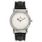 Titan Analog Silver Dial Quartz Stainless Steel Black Leather Strap Watch