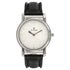 Titan Analog Silver Dial Quartz Stainless Steel Black Leather Strap Watch