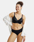 Jockey Under-Wired Non-Padded Soft Touch Microfiber Stretch Full Coverage Minimizer Bra with Broad Wings - Black