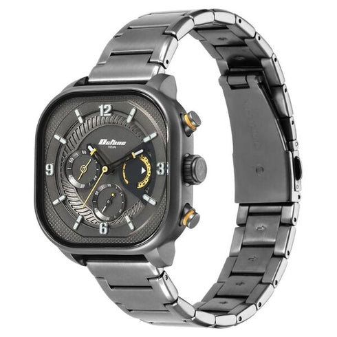 Titan Octane Aerobatics Quartz Chronograph Anthracite Dial Grey Stainless Steel Strap Watch