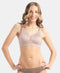 Jockey Wirefree Padded Soft Touch Microfiber Stretch Full Coverage T-Shirt Bra with Longline Styling - Mocha