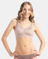 Jockey Wirefree Padded Soft Touch Microfiber Stretch Full Coverage T-Shirt Bra with Longline Styling - Mocha