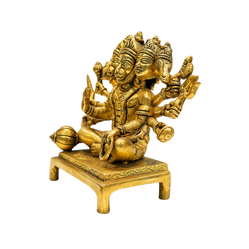 Brass Panchmukhi Hanuman Idol 2162g
