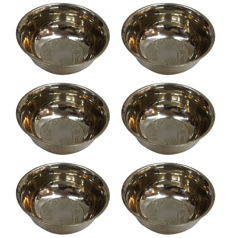 Brass Bowls for Pooja 101g Pack of 6