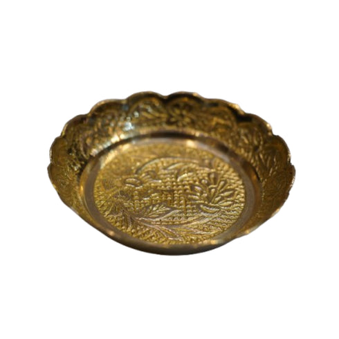 Brass Floral Plate 20g (Pack of 2)