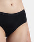 Jockey Pack of 2 Tactel Microfiber Period Panty with Leak Proof Inner Absorbent Layer | Black & Navy