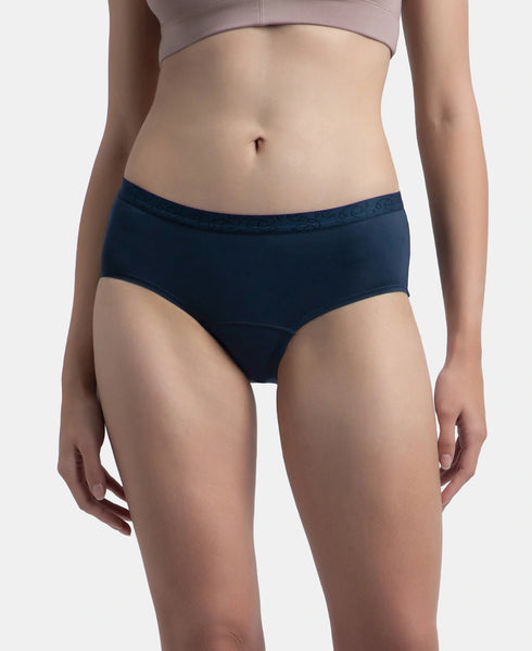Jockey Tactel Microfiber Period Panty with Leak Proof Inner Absorbent Layer | Navy