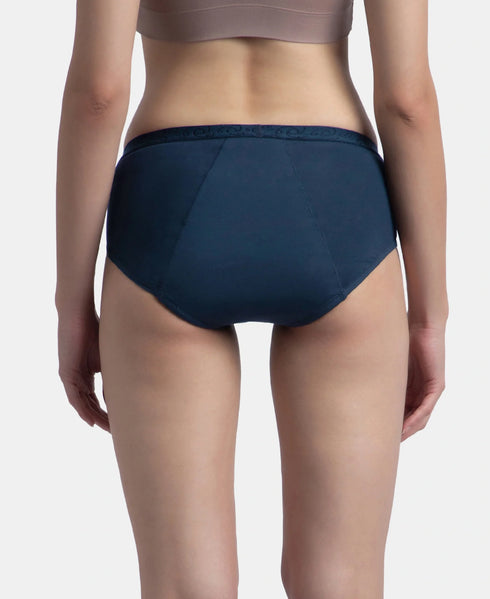 Jockey Tactel Microfiber Period Panty with Leak Proof Inner Absorbent Layer | Navy