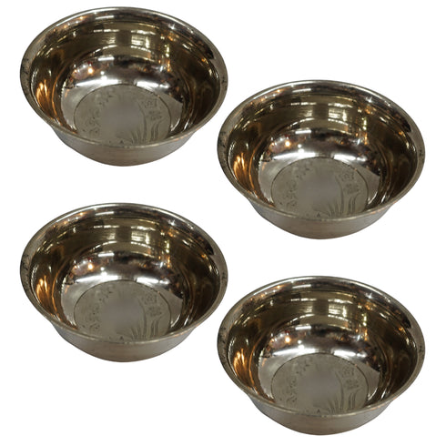 Brass Bowls for Pooja 336g Pack of 4