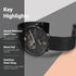 Titan Men's Slimline Multifunction Watch with Elegant Weave Strap