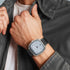 Titan Quartz Analog with Date Anthracite Dial Leather Strap Watch