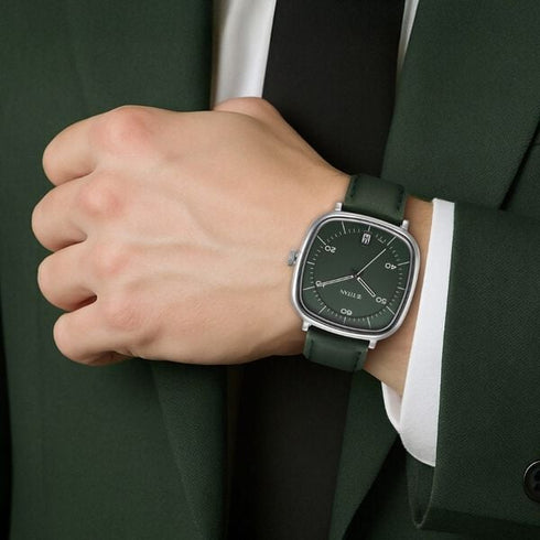 Titan Neo Curve Quartz Analog with Date Green Dial Stainless Steel Strap Watch For Men