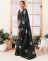 Sudathi Ready To Wear Black Printed Silk Saree